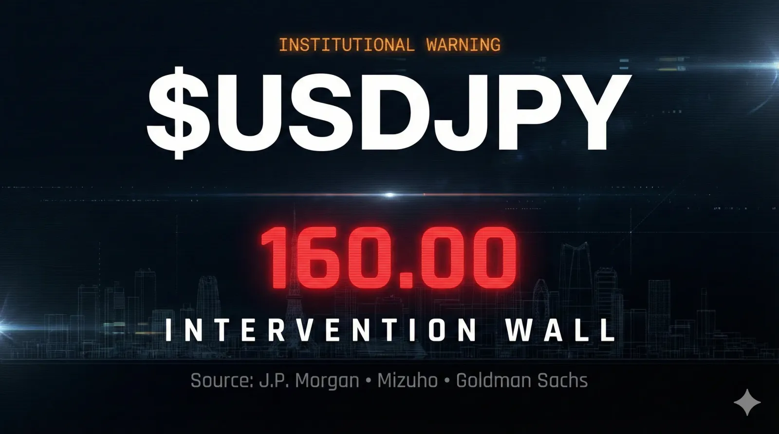 The "Fiscal Cliff" & The 160.00 Ceiling: The Institutional Outlook on the Japanese Yen ($USDJPY)
